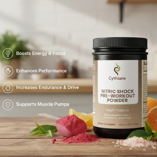 Cythiane Nitric Shock Pre-Workout Powder - Fruit Punch